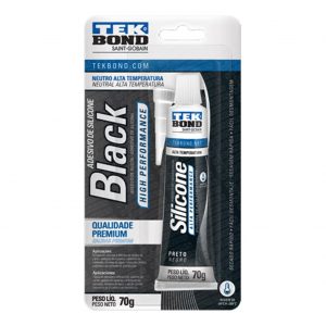 Adesivo de Silicone Oxímio de Alta Performance Neutro Preto 70g | Tekbond