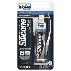 Silicone Acético Alta Temperatura 50g Preto | Tekbond