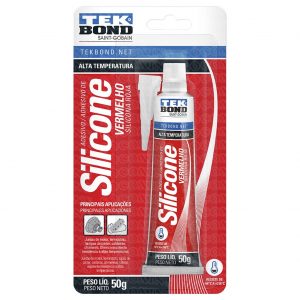Silicone Acético Alta Temperatura 50g Vermelho | Tekbond
