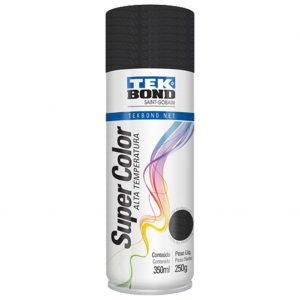 Supercolor Alta Temperatura 350ml Preto Fosco | Tekbond