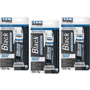 Kit de Silicone de Oxímico de Alta Performance Neutro Preto 3 Unidades | Tekbond