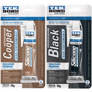 Kit de Silicone Oxímico de Alta Performance Preto - Cobre 70g | Tekbond