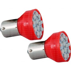 Par Lâmpada de LED 1 polo BA15S-21 1141 1W 12Volts Vermelha | Autopoli