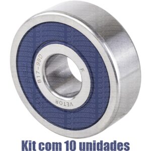 Kit com 10 Rolamentos 2RS do Alternador Ingles para Volkswagen Gol 17x52x17 | Vetor