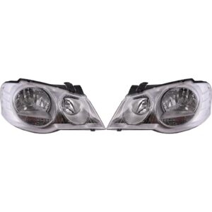 Par de Farol Principal Ambos os Lados Cromado para Volkswagen Golf