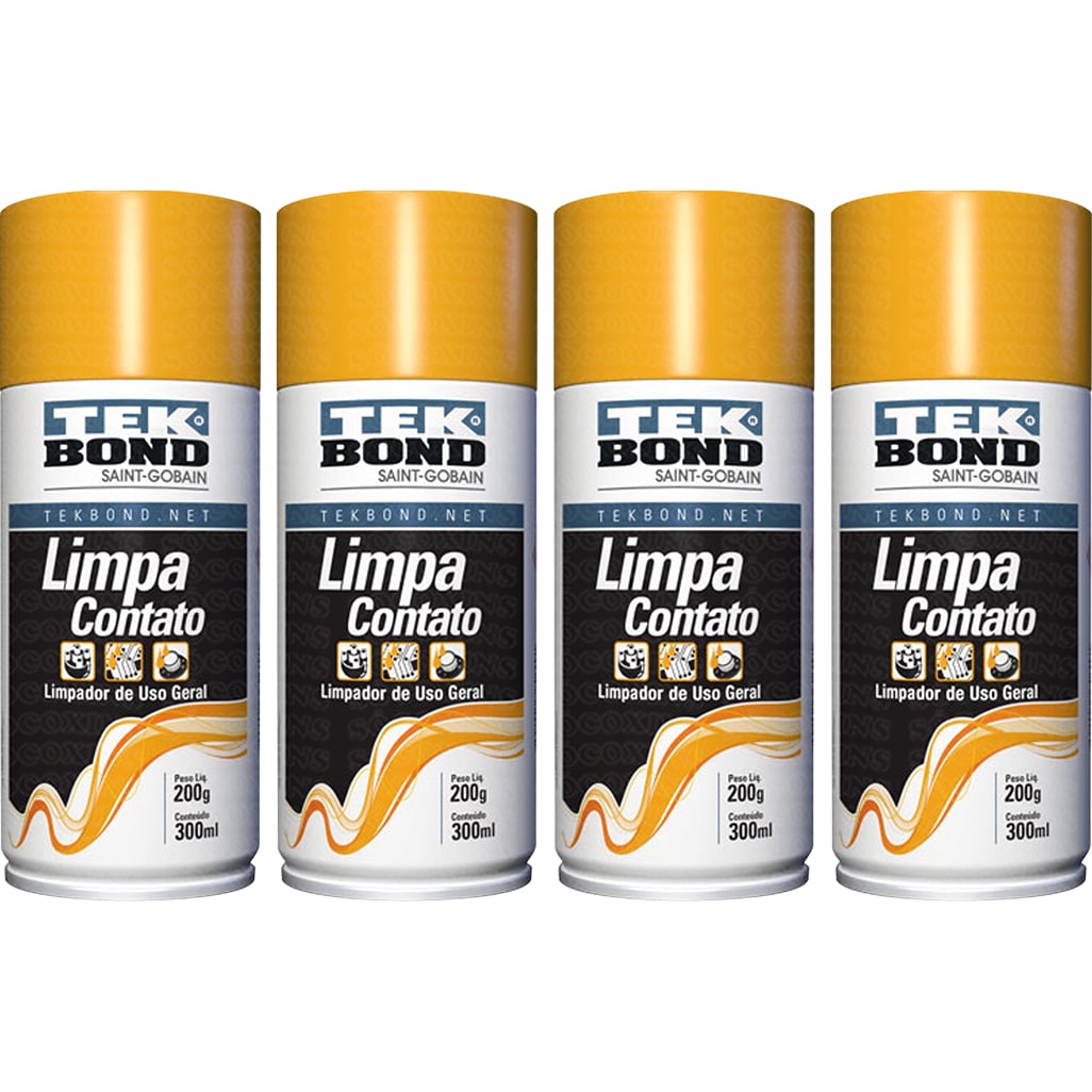 Tekspray Limpa Contato 300ml 4 Unidades | Tekbond
