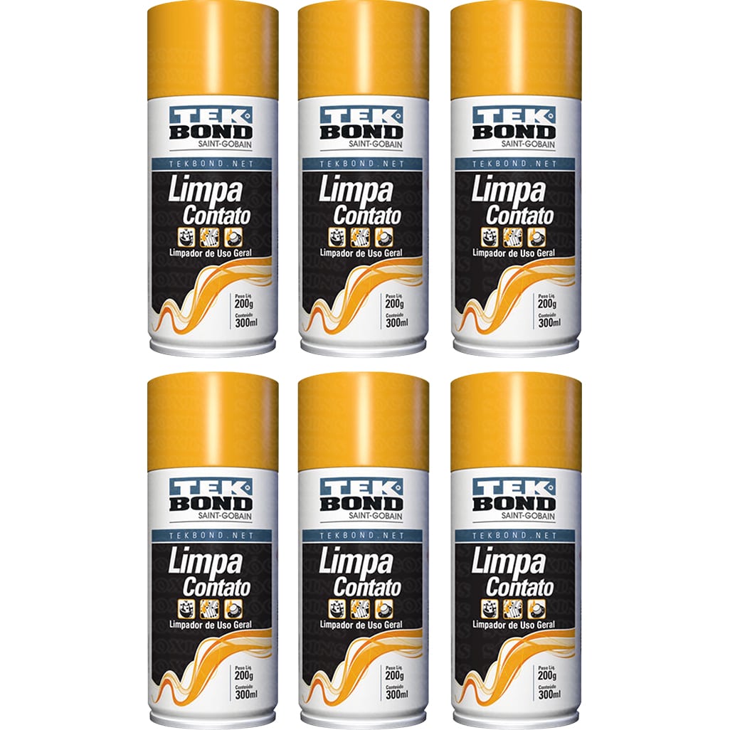 Tekspray Limpa Contato 300ml 6 Unidades | Tekbond