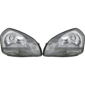 Par de Farol Principal Ambos os Lados Cristal para Hyundai Tucson