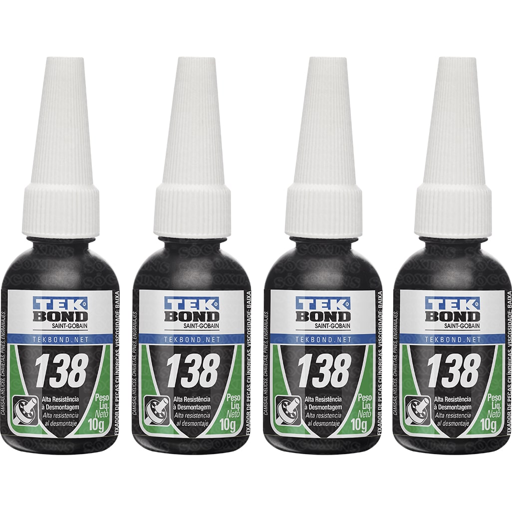 Fixa Trava Rolamento Alta Resistência 4 Unidades 138 Verde 10g | Tekbond
