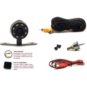 Câmera de Ré Automotiva Borboleta com Led Visão Noturna | Tech One