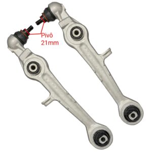 Par de Braços Suspensão Dianteiro Inferior Lado Direito e Esquerdo para Audi A4 - A6 & Volkswagen Passat | Pivô de 23mm