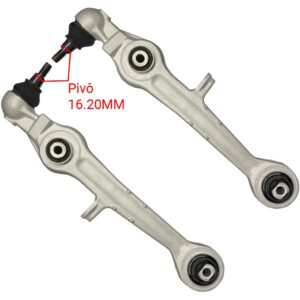 Par de Braços Suspensão Dianteiro Inferior Lado Direito e Esquerdo para Audi A4 – A6 & Volkswagen Passat | Pivô de 16,20mm