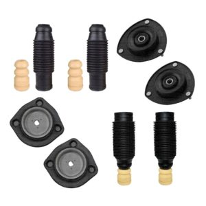 Kit 4 Batente Coifa Traseiro e Dianteiro do Amortecedor e Coxim do Amortecedor Dianteiro com Rolamento para Kia Sportage & Hyundai Tucson