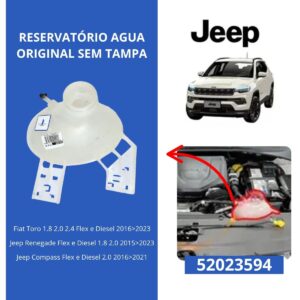 Reservatorio Agua Radiador Fiat Toro Renegade Compass 1.8 2.0 Flex Diesel